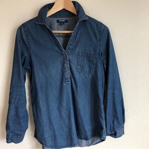 Chambray button down shirt